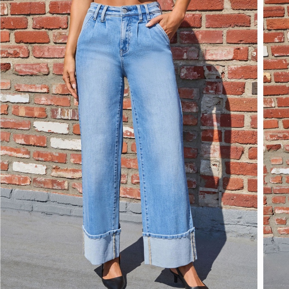 Flying Monkey Wanderblues Light Blue Wide Leg Jeans